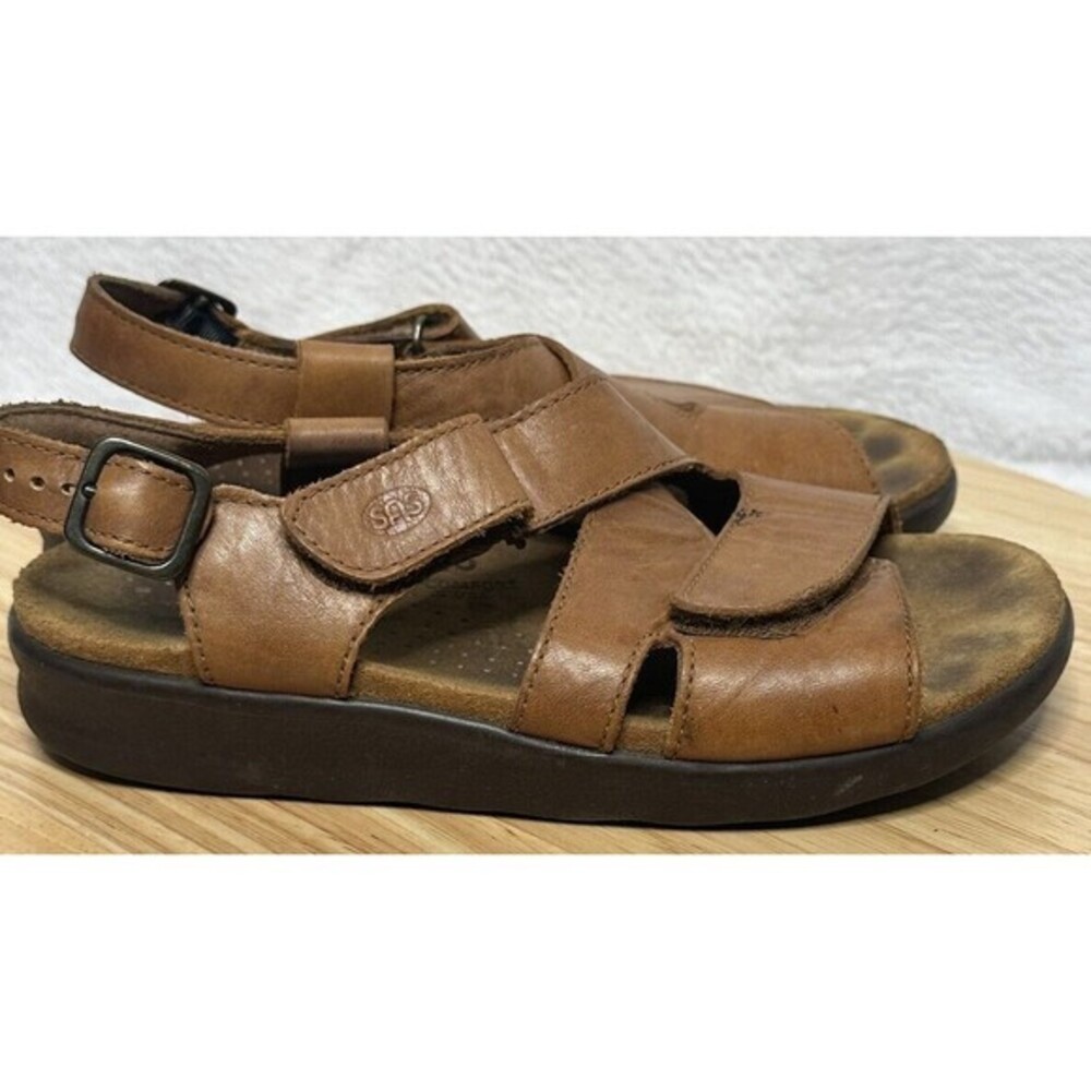 SAS Shoes Women's Huggy Sandal Caramel Size 6‎ Confort
